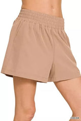 Hazel Blues® |  Zenana Soft Woven Lined Shorts With Pocket