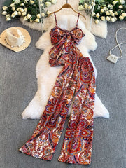 Hazel Blues® |  Printed Cami and Wide Leg Pants Set