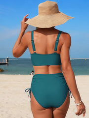 Hazel Blues® |  Crisscross High-Waisted Swim Set