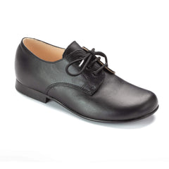 146 - Black Leather Boys Lace Shoe