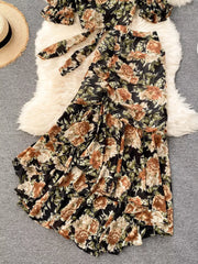 Hazel Blues® |  Floral Print Crop Top and Skirt Set