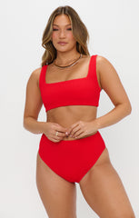 Hot Tub Top ~ Hot Tamale Red Scrunch
