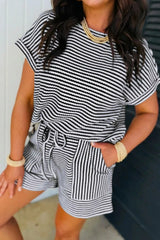 Hazel Blues® |  Stripe Right Shorts | Striped Shorts