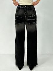 Hazel Blues® |  Washed Wide Leg Jeans