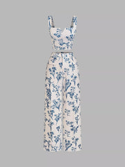 Hazel Blues® |  Floral Print Cami Top & Wide Leg Pants Set