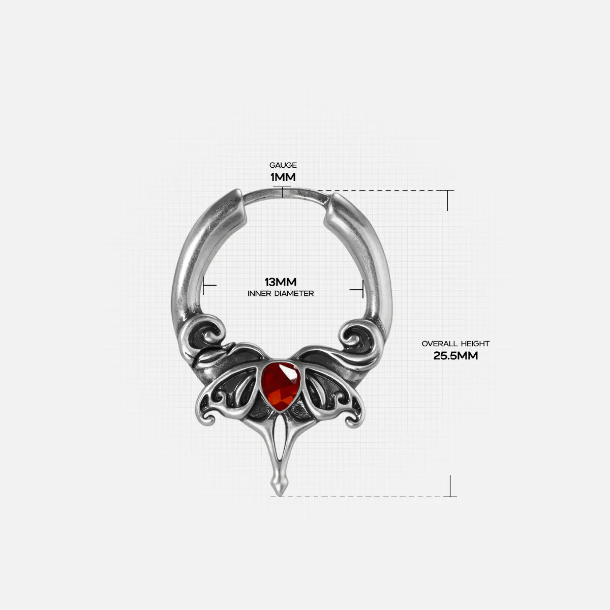 CRIMSON WING EARRINGS