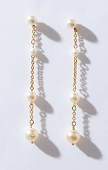 Faithy Jewels Charlotte Earrings ~ Gold/Pearl