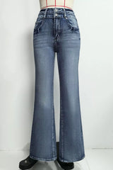 Hazel Blues® |  High-Waisted Flare Leg Jeans