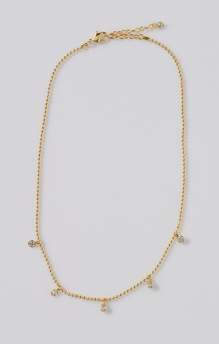 Faithy Jewels Steph Shaker Necklace ~ Crystal