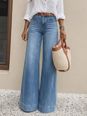 Hazel Blues® |  High-Waisted Wide Leg Jeans