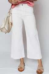 Hazel Blues® |  Pearl Embellished Side Seam Ankle-length Shift Jeans