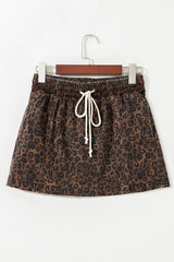 Hazel Blues® |  Wild Side Shorts | Leopard Denim Shorts
