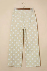 Hazel Blues® |  Polka Dot High-Waisted Wide Leg Jeans