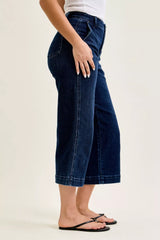 Hazel Blues® |  Judy Blue High Waist Ankle Wide Jeans