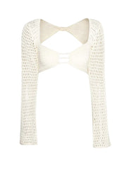 Hazel Blues® |  Tied Long Sleeve Top and Skirt Cover Up Set