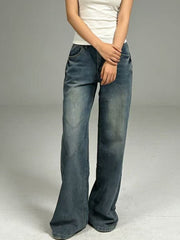 Hazel Blues® |  Vintage Wash Wide Leg Jeans