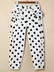 Hazel Blues® |  Polka Dot High-Waisted Jeans