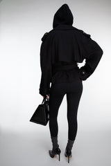 CROPPED FLOWY TRENCH COAT