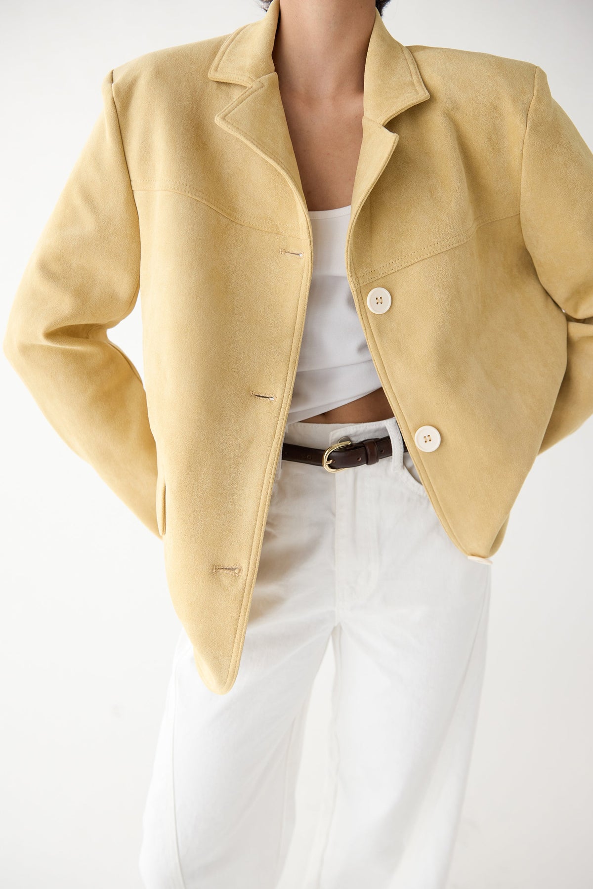 OVERSIZED VEGAN SUEDE BLAZER