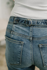 Hazel Blues® |  Doris Mid Rise Boyfriend with Adjustable Back Tab + Hollywood WB