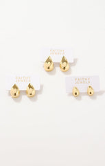 Faithy Jewels Mini Teardrop Earring ~ Gold