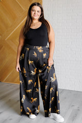 Hazel Blues® |  Legendary in Leopard Satin Wide Leg Pants