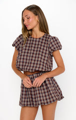 Highland Bubble Skort ~ Saddle Plaid