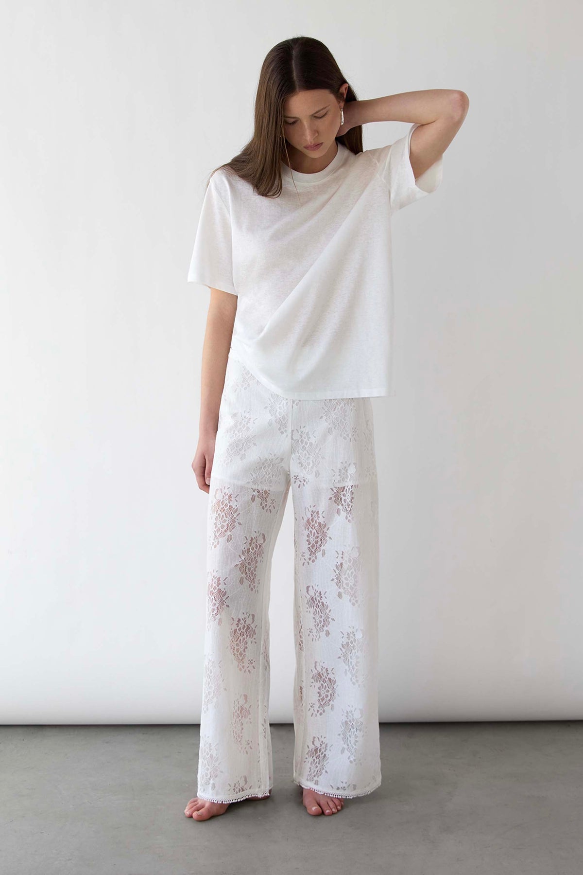 LACE WIDE LEG PANT
