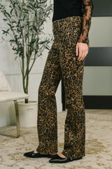 Hazel Blues® |  Roxy High Waist Bootcut Leopard Print
