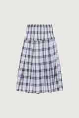 PLAID MIDI SKIRT