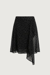 POLKA DOT WRAP MIDI SKIRT