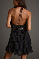 Sutton Black Studded Mini Dress
