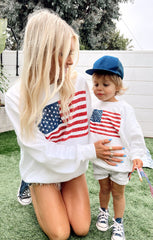 Davis Sweatshirt ~ American Flag
