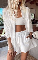 Hendrix Shorts ~ White Linen
