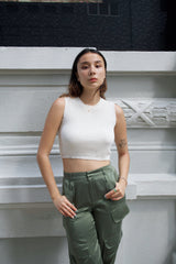 90s Cargo Silk Pant - Forest Green - Last Chance Archive