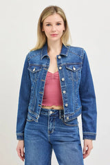 Hazel Blues® |  RISEN Basic Fitted Button Down Denim Jacket