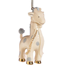 Blue Baby's First Christmas Giraffe Ornament