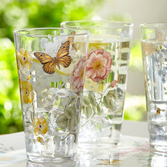 Butterfly Meadow Acrylic 4-Piece Highball Glass Se