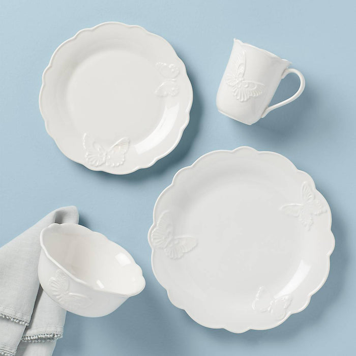 Butterfly Meadow Carved Vanilla 4pc Place Setting