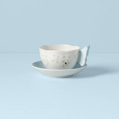 Butterfly Meadow Figural® Blue Cup and Saucer