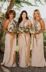 Bridesmaid Fabric Swatch ~ Champagne Luxe Satin