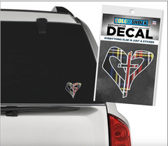 COLORSHOCK Plaid Heart & Cross Decal