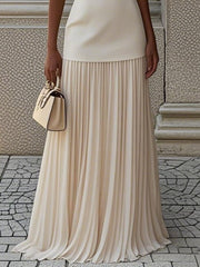 Hazel Blues® | Sleeveless Top and Pleated Maxi Skirt Set