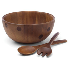 Deco Dot™ Salad Bowl with Servers