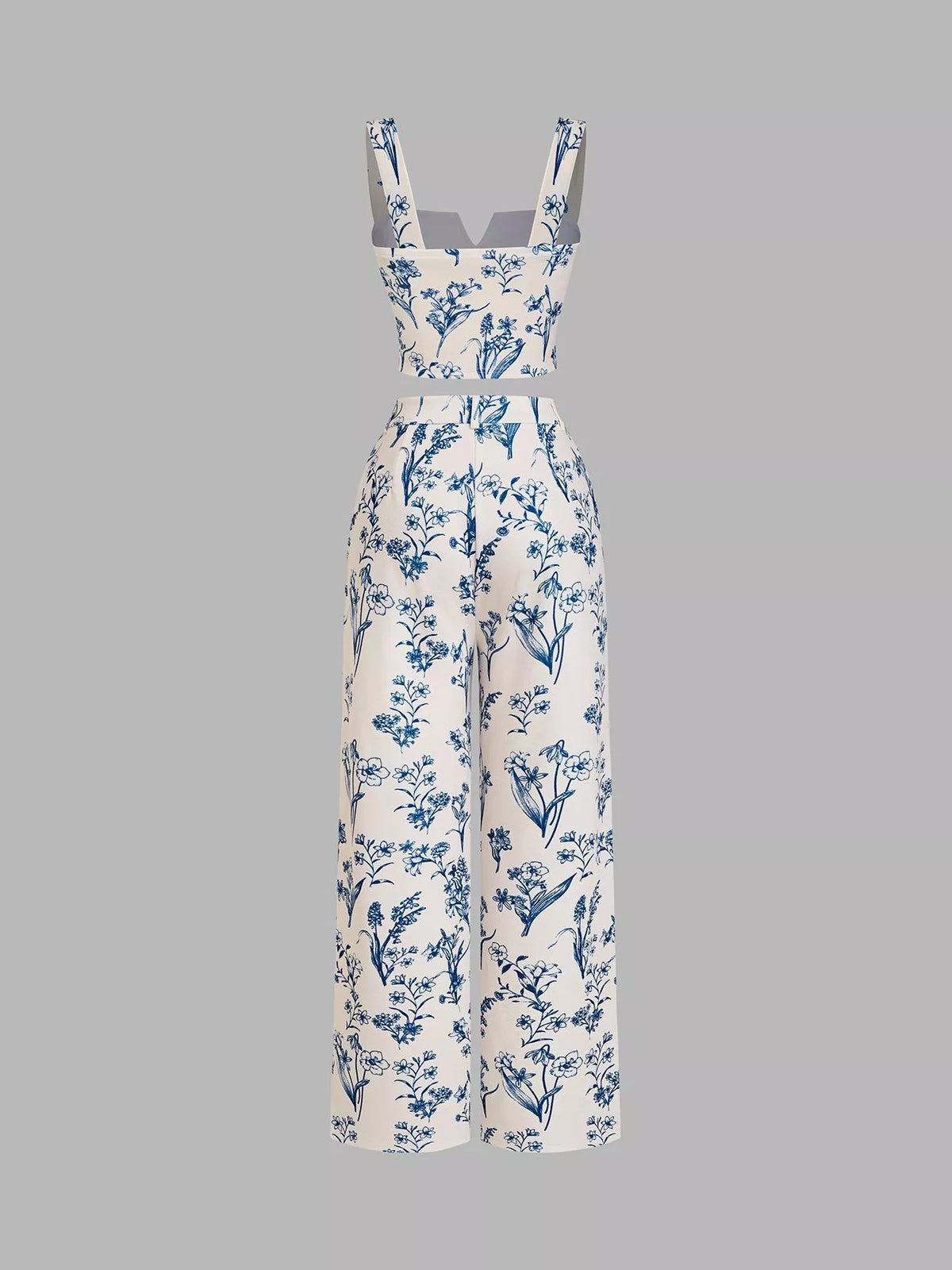 Hazel Blues® |  Floral Print Cami Top & Wide Leg Pants Set