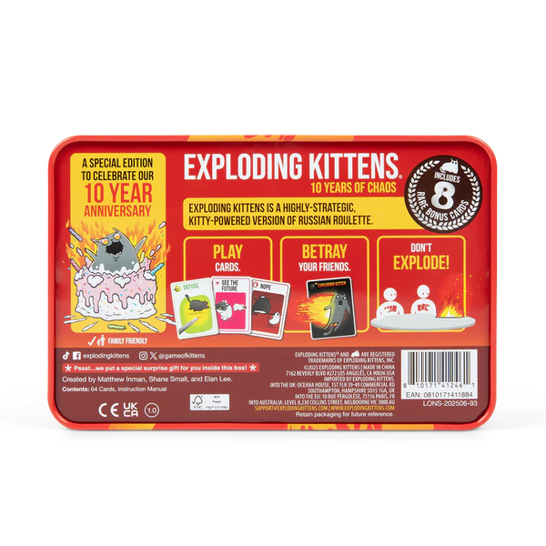 EXPLODING KITTENS 10-YEAR ANNIVERSARY EDITION EN