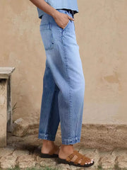Hazel Blues® |  High-Waisted Relaxed Fit Jeans