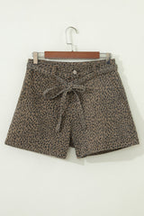 Hazel Blues® |  Wild Side Shorts | Leopard Denim Shorts