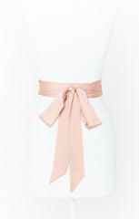 Bridesmaid Sash ~ Rose Gold Luxe Satin