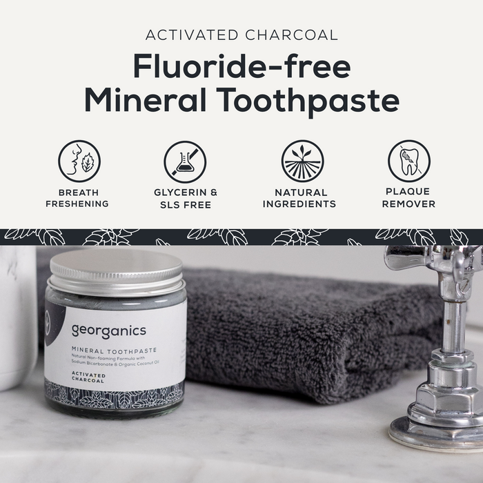Natural Fluoride Free Toothpaste - Activated Charcoal